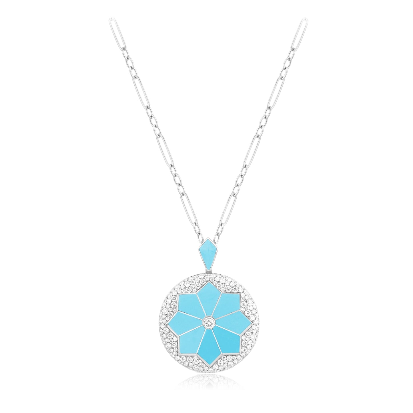 Rose Turquoise Pendant Necklace