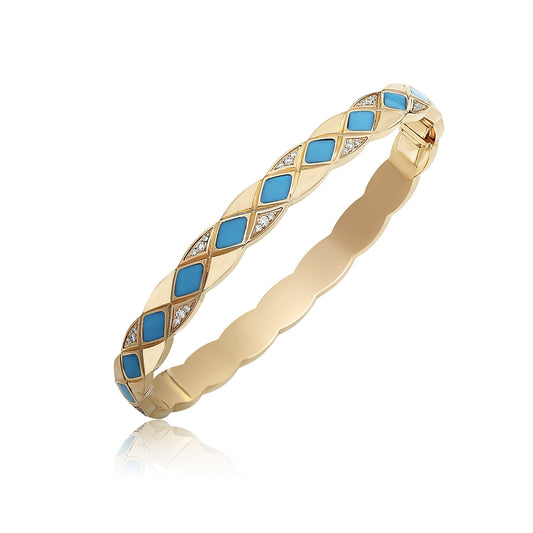 Classic Geomatrica Turquoise Bangle