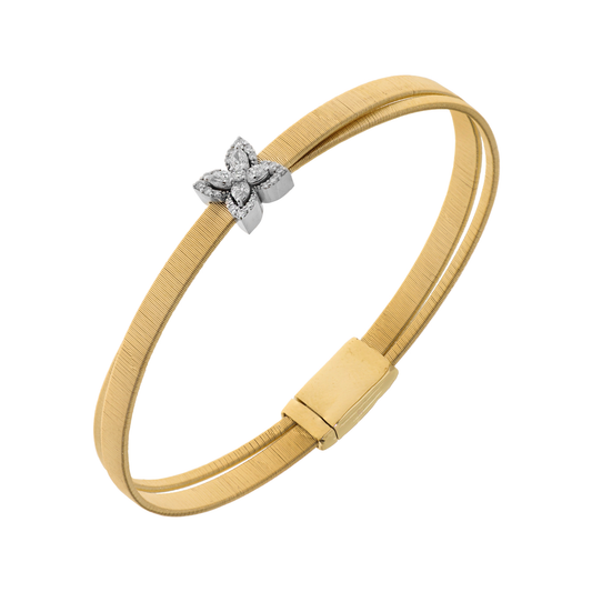 Silk Radiant Bangle with Diamonds