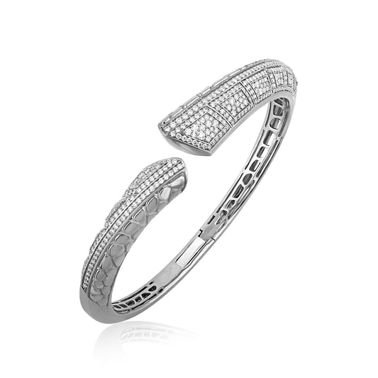 Coccopelli Diamonds Bangle, White Gold