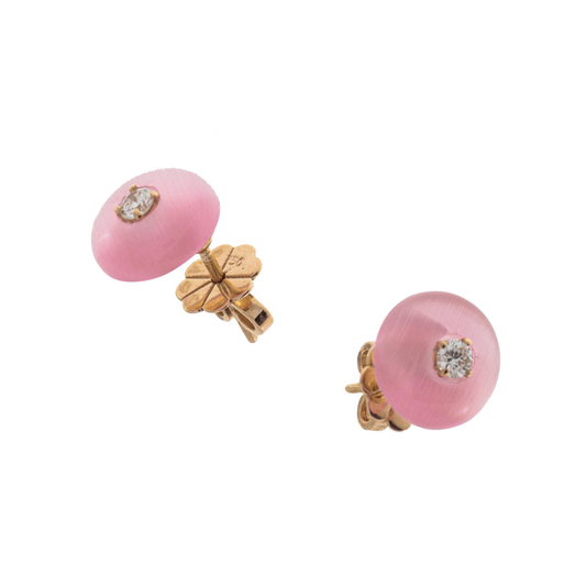 Venus Diamond & Pink Quartz Earrings – Cashmere