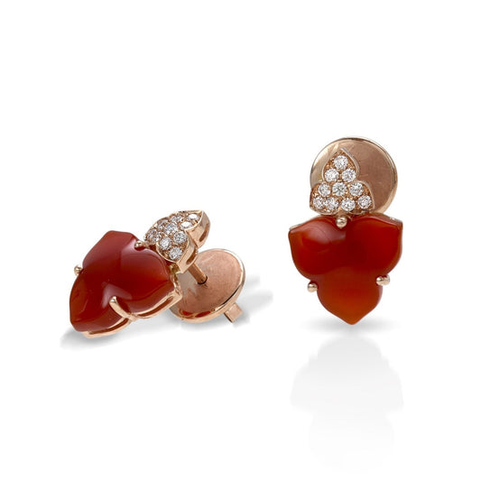 Natura Earrings - Red Agate