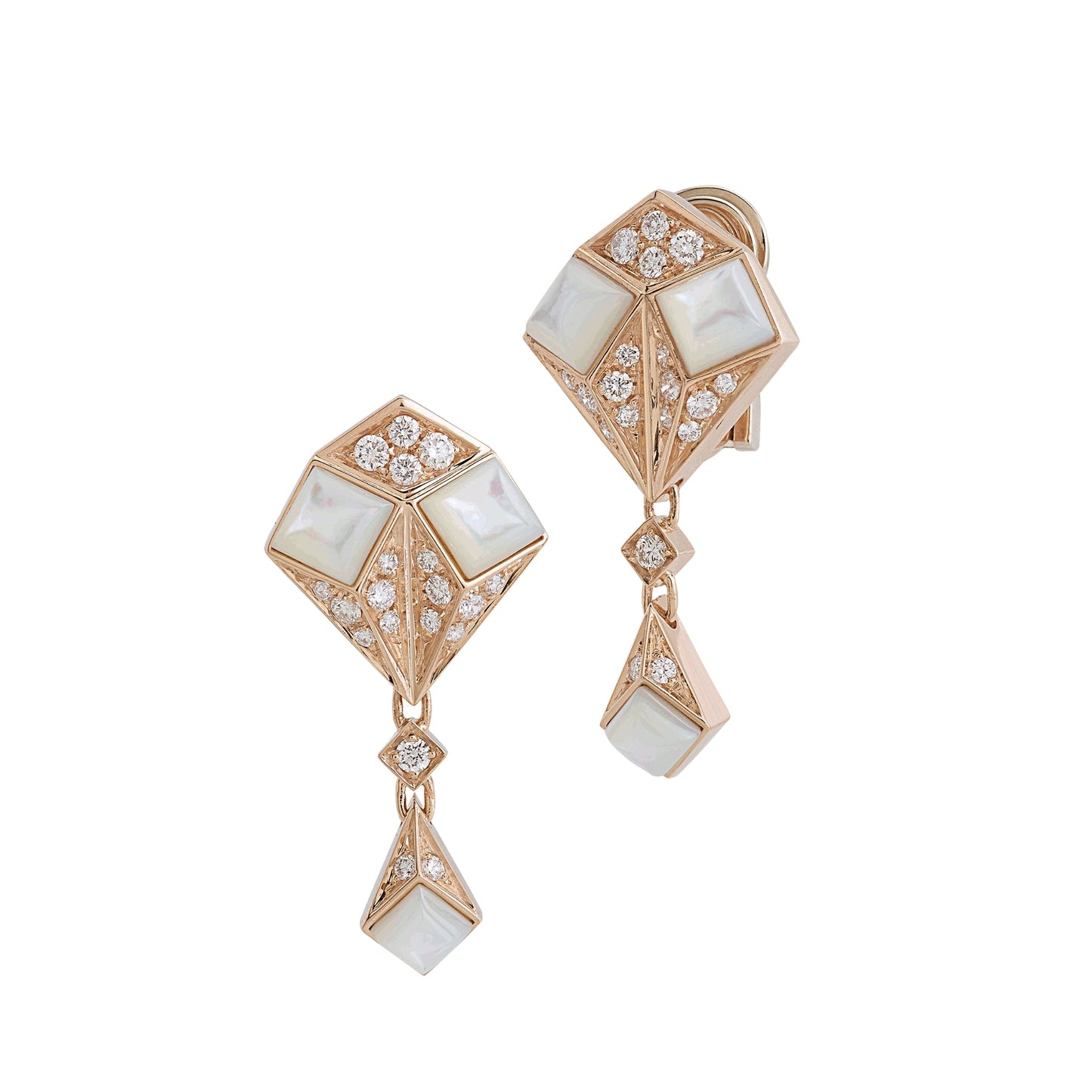 Prisma Earrings - Diamonds & MOP