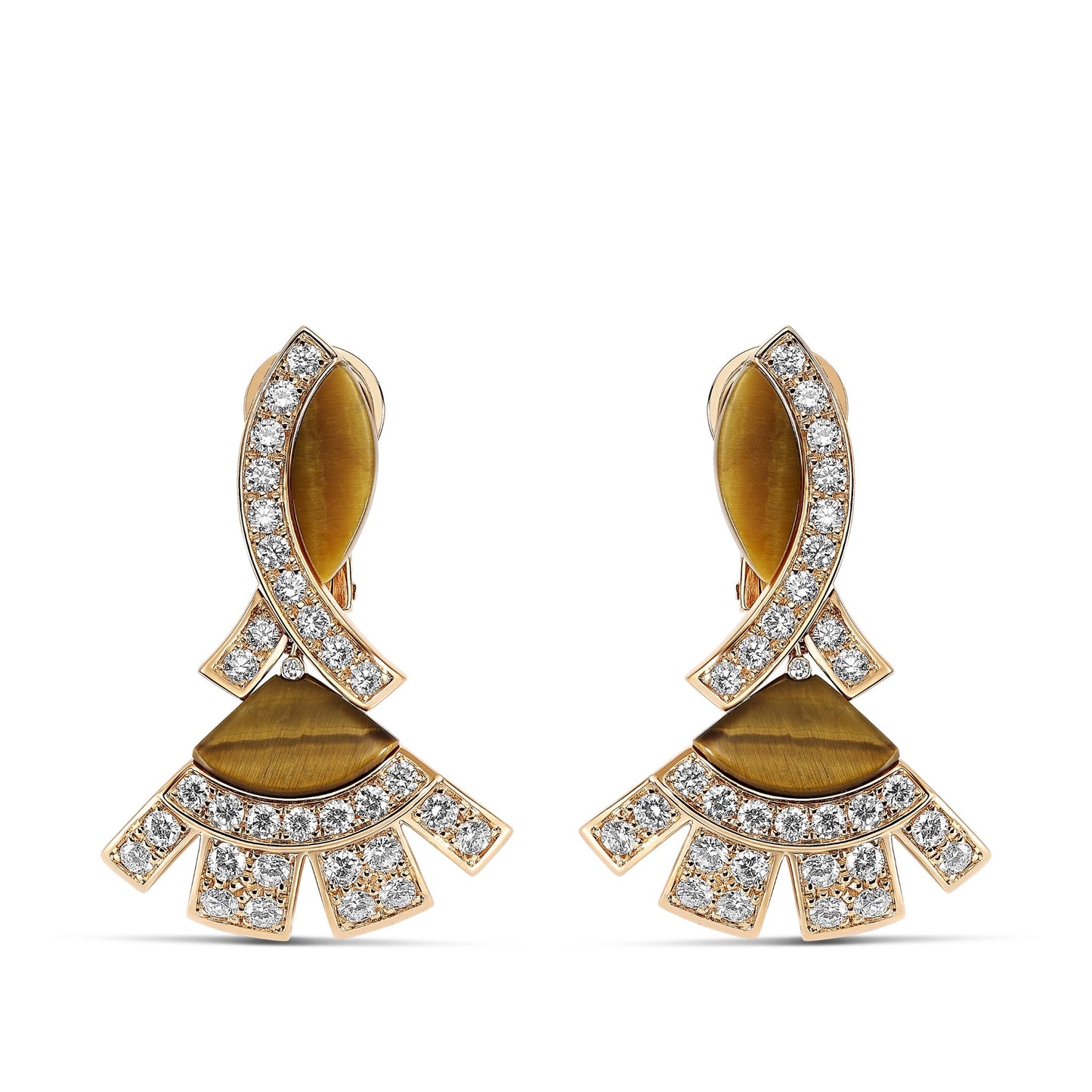 Daisy Earrings - Tiger Eye