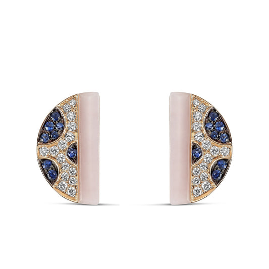 Dancing Dots Earrings - Pink Opal