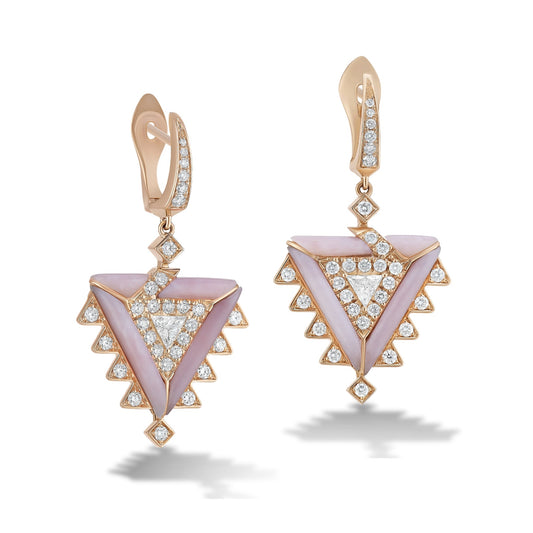 Etnica Earrings - Pink Opal