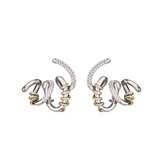 18 KT White Gold Circe Earrings