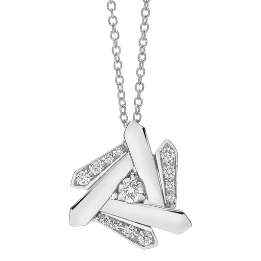 Art Deco Necklace- White Gold