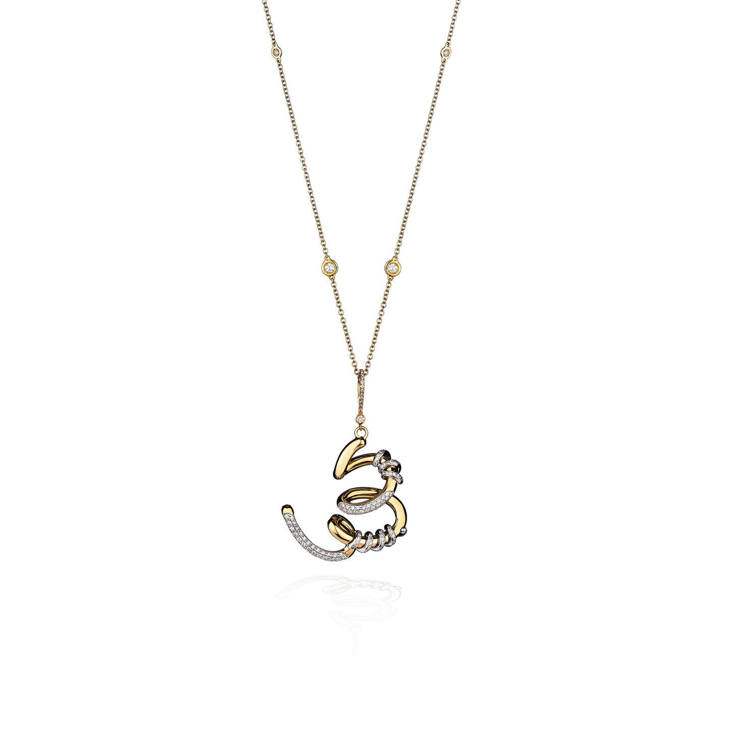 18 KT Yellow Gold Circe Elegant Necklace