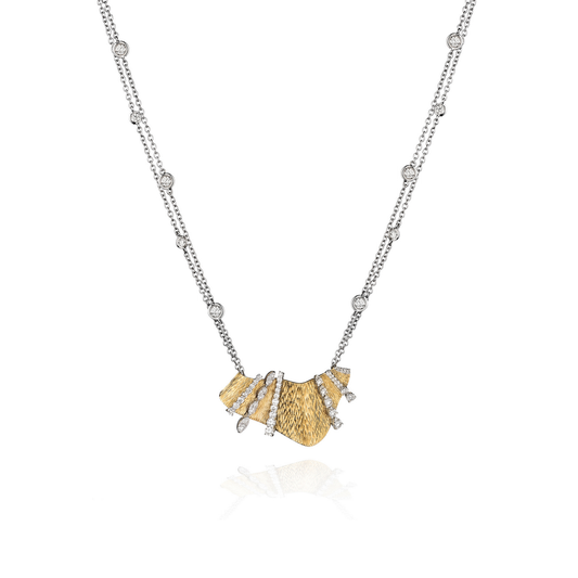 18 KT Gold Wave Chic Necklace