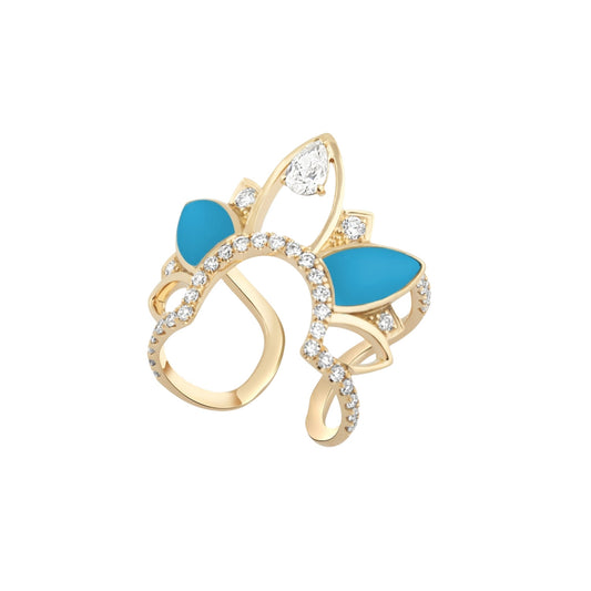 Classic Geomatrica Turquoise Nail Ring