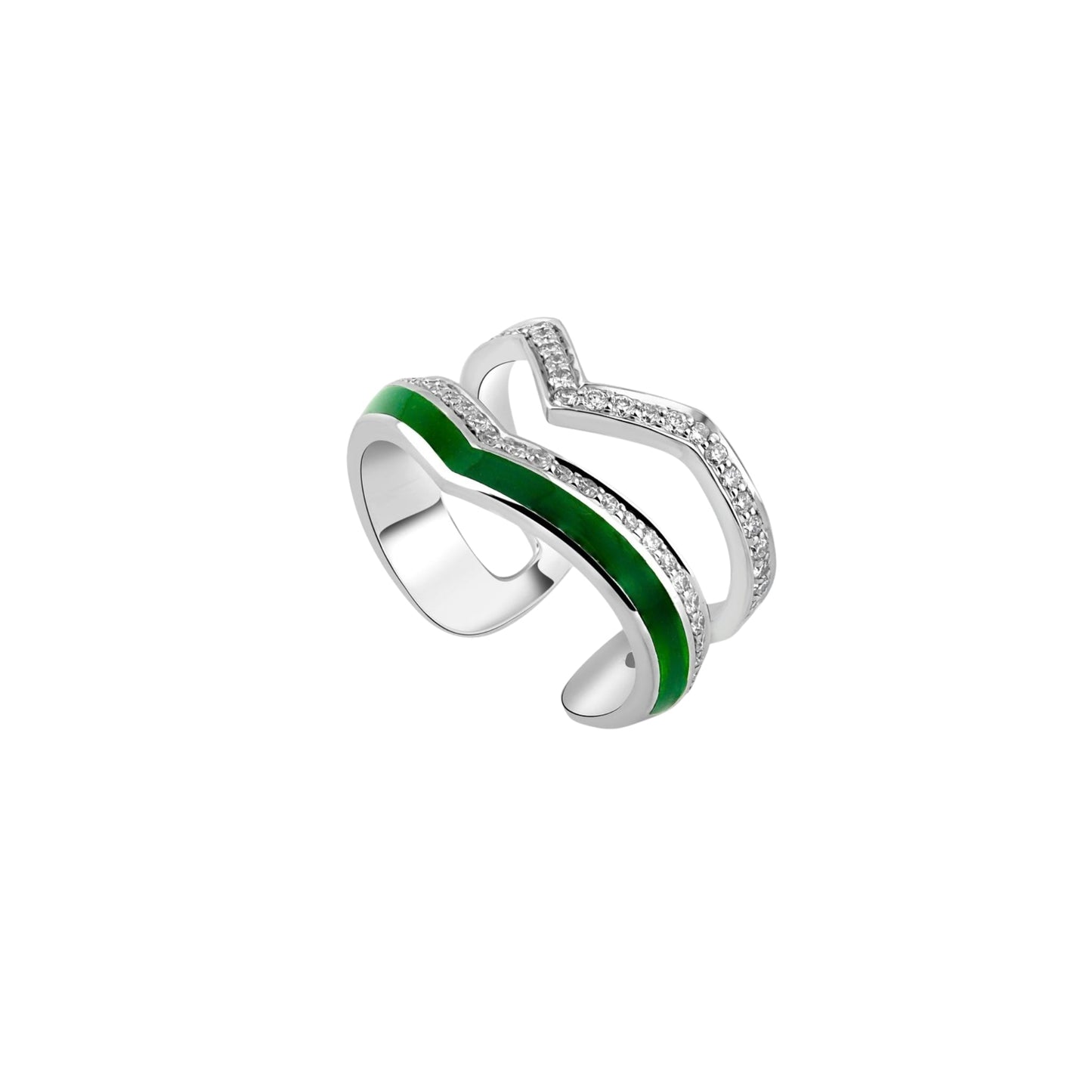 Green Stone Nail Ring