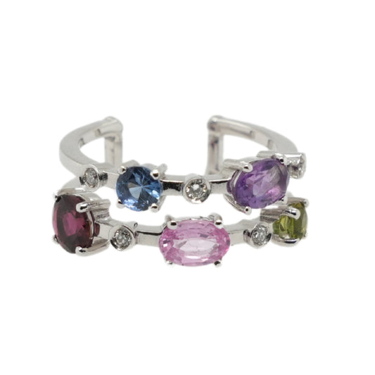 Incanto Multi Coloured Ring, White Gold